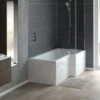 Tissino Lorenzo Reinforced Shower Bath RH - 1700 X 700mm -Burlington Bath Shop 1700 x 700 Shower Bath