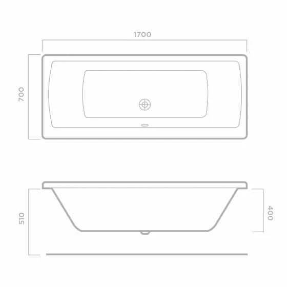 Tissino Lorenzo 1700 X 700mm Premium Double Ended Bath 6 Tissino Lorenzo 1700 X 700mm Premium Double Ended Bath - Image 4