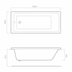 Tissino Lorenzo 1800 X 800mm Premium Reinforced Single Ended Bath 10 Tissino Lorenzo 1800 X 800mm Premium Reinforced Single Ended Bath -Burlington Bath Shop 1800x800 tech