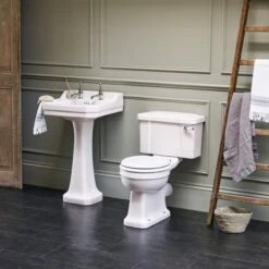 Burlington Edwardian 56cm Basin & Pedestal -Burlington Bath Shop 2667