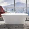 Beaufort Charlton 1650 White Freestanding Bath -Burlington Bath Shop 33.0007 1