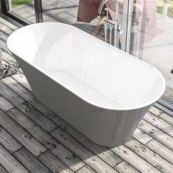 Beaufort Charlton 1650 Grey Freestanding Bath -Burlington Bath Shop 33.0008 2