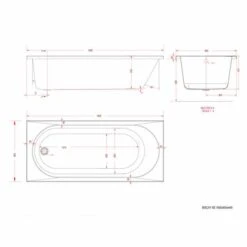 Beaufort Biscay 1800 X 800 Beauforte Reinforced Single Ended Bath 8 Beaufort Biscay 1800 X 800 Beauforte Reinforced Single Ended Bath -Burlington Bath Shop 42 1.0151