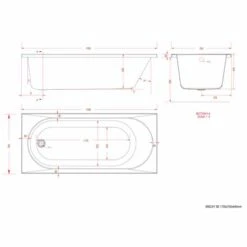 Beaufort Biscay 1700 X 750 Beauforte Reinforced Single Ended Bath -Burlington Bath Shop 42 1.0152 tech