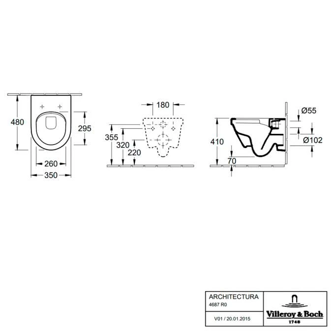 Villeroy & Boch Architectura Compact Round Wall Mounted Toilet Bundle 9 Villeroy & Boch Architectura Compact Round Wall Mounted Toilet Bundle - Image 7