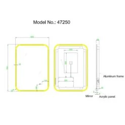 Highlife Torrido 500 X 700 LED Bathroom Mirror With Shaver Socket -Burlington Bath Shop 47250