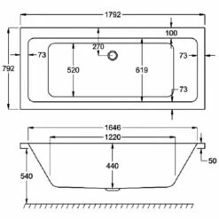 Carron Quantum Duo 1800 X 800 Double Ended Bath - Carronite -Burlington Bath Shop 65 quantum de 1800x800 tech d 1