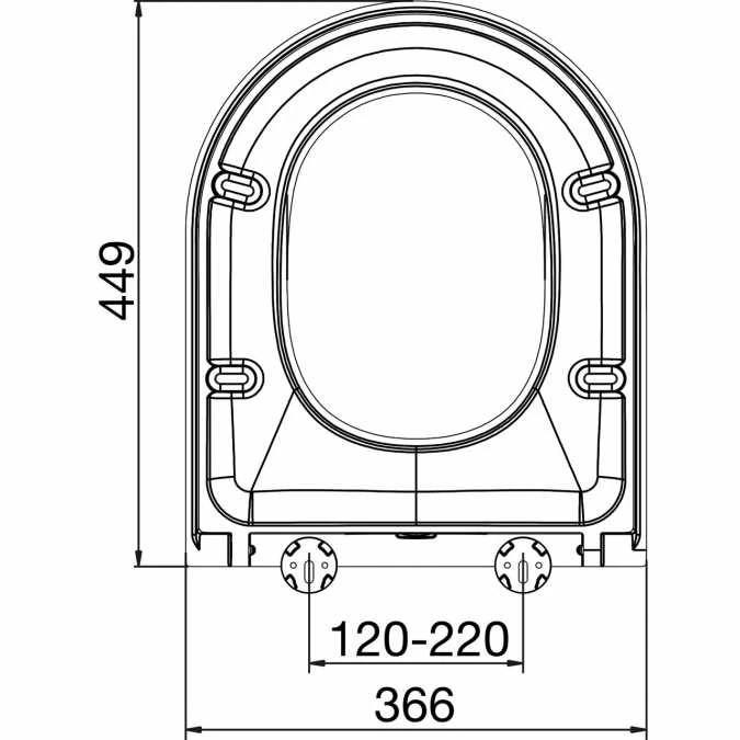 Middle D Style Soft Close Quick Release Toilet Seat - 87810 - Euroshowers 4 Middle D Style Soft Close Quick Release Toilet Seat - 87810 - Euroshowers - Image 2