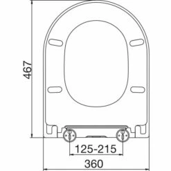 Long D ONE Soft Close Quick Release Toilet Seat - 88310 - Euroshowers -Burlington Bath Shop 98108032 origpic e58ca9