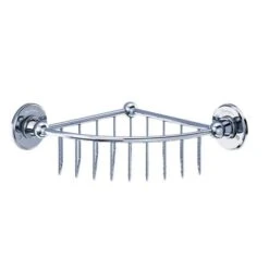 Burlington Deep Corner Chrome Shower Basket - A22