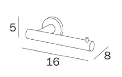 Inda Touch Toilet Roll Holder - A46250CR -Burlington Bath Shop A4625A.Spec