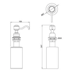 Burlington Traditional White & Chrome Liquid Soap Dispenser A48 -Burlington Bath Shop A48 CHR LD