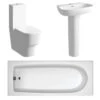 Allier Bathroom Suite, Basin, Close Coupled WC & 1700mm Bath -Burlington Bath Shop Allier suite se
