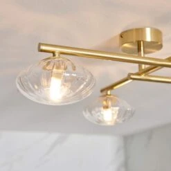 Allier Ceiling Light - Brushed Brass -Burlington Bath Shop Allier Ceiling Light Lifestyle