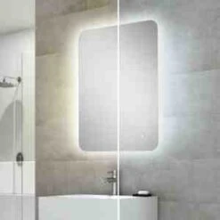 HIB Ambience 50 LED Mirror 700 X 500 -Burlington Bath Shop Ambience Mirror Roomset KC Colour 2