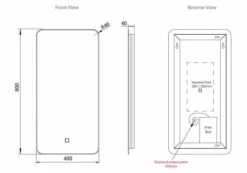 HIB Ambience 40 LED Bathroom Mirror - 400 X 800 -Burlington Bath Shop Ambient 40