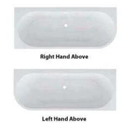 Tissino Angelo 1600 X 700mm Premium Reinforced Double Ended J Bath 12 Tissino Angelo 1600 X 700mm Premium Reinforced Double Ended J Bath -Burlington Bath Shop Angelo handed