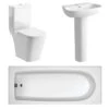 Ankam Bathroom Suite, 600mm Basin, Close Toilet & 1700 Bath -Burlington Bath Shop Ankam suite se