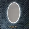 HIB Arena 80 Ambient Oval LED Bathroom Mirror 800 X 500mm -Burlington Bath Shop Arena 80 cool
