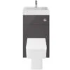 Athena Vault 2 In 1 WC & Gloss Grey Vanity Unit 500mm -Burlington Bath Shop Athena Vault Gloss Grey