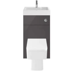 Athena Vault 2 In 1 WC & Gloss Grey Vanity Unit 500mm