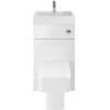 Athena Vault 2 In 1 WC & Gloss White Vanity Unit 500mm -Burlington Bath Shop Athena Vault White