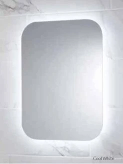 Aurora Back-lit LED Bathroom Mirror With Shaver Socket - 600 X 800mm -Burlington Bath Shop Aurora1 2