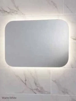Aurora Back-lit LED Bathroom Mirror With Shaver Socket - 600 X 800mm -Burlington Bath Shop Aurora2 2