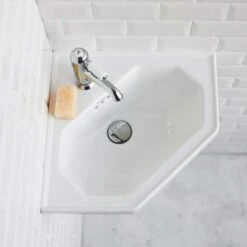 Burlington Traditional Corner Cloakroom Basin 8 Burlington Traditional Corner Cloakroom Basin -Burlington Bath Shop B10 RS