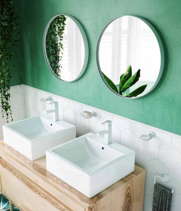 City Round Mirror 600mm - White - Origins Living 5 City Round Mirror 600mm - White - Origins Living - Image 3