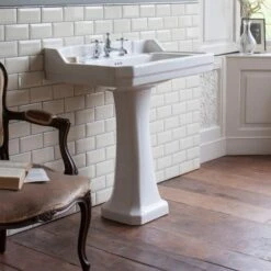 Burlington Edwardian 61cm Basin & Pedestal -Burlington Bath Shop B5 1TH P1 RS