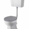 Bayswater Fitzroy Traditional Low Level Toilet - Flush Handle -Burlington Bath Shop BAYC017