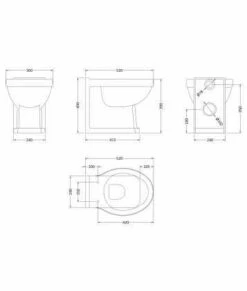 Bayswater Fitzroy Traditional Back To Wall Toilet Pan 15 Bayswater Fitzroy Traditional Back To Wall Toilet Pan -Burlington Bath Shop BAYC021 tech