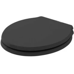 Matt Black Traditional Soft Close Toilet Seat - Bayswater Porchester