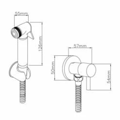 Douche Spray Kit (Manual) - BW001 - Nuie -Burlington Bath Shop BW001 spec
