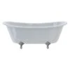 Burlington Bateau - Traditional Double Ended Freestanding Bath - 1640mm 2 Burlington Bateau - Traditional Double Ended Freestanding Bath - 1640mm -Burlington Bath Shop Bateau double ended 170cm traditional feet chrome