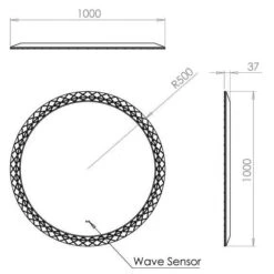 HIB Bellus 100 Round LED Bathroom Mirror -Burlington Bath Shop Bellus 100 Sizes 1