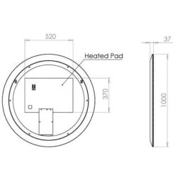 HIB Bellus 100 Round LED Bathroom Mirror -Burlington Bath Shop Bellus 100 Sizes