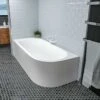 Beaufort Biscay 1700 X 750 Double Ended J Shaped Bath - Left Hand -Burlington Bath Shop Biscay LH
