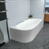 Beaufort Biscay 1700 X 750 Beauforte Reinforced J Shaped Bath - Right Hand