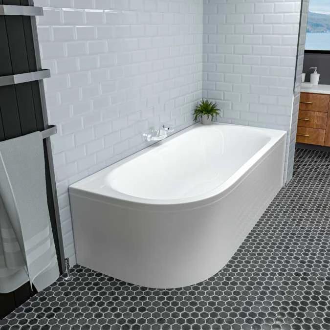 Beaufort Biscay 1700 X 800 Beauforte Reinforced J Shaped Bath - Right Hand 3 Beaufort Biscay 1700 X 800 Beauforte Reinforced J Shaped Bath - Right Hand
