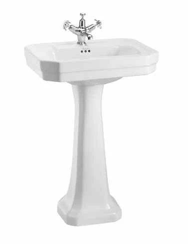 Burlington Victorian 56cm Basin & Pedestal 3 Burlington Victorian 56cm Basin & Pedestal
