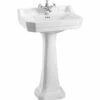 Burlington Edwardian 56cm Basin & Regal Pedestal -Burlington Bath Shop Burlington B4 Edwardian Basin and Regal Pedestal 1TH