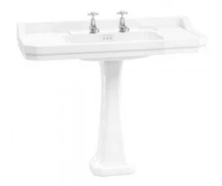 Burlington Edwardian 120cm Basin & Classic Pedestal -Burlington Bath Shop Burlington Edwardian 120cm Basin and Classic Pedestal 2TH