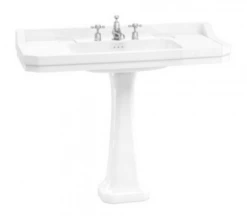 Burlington Edwardian 120cm Basin & Classic Pedestal -Burlington Bath Shop Burlington Edwardian 120cm Basin and Classic Pedestal 3TH
