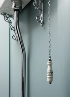 Burlington High Level WC With White Ceramic Cistern And Single Flush Fittings P2 C28S T30CHR -Burlington Bath Shop Burlington High Level WC Suite P2 C28S T30CHR 1