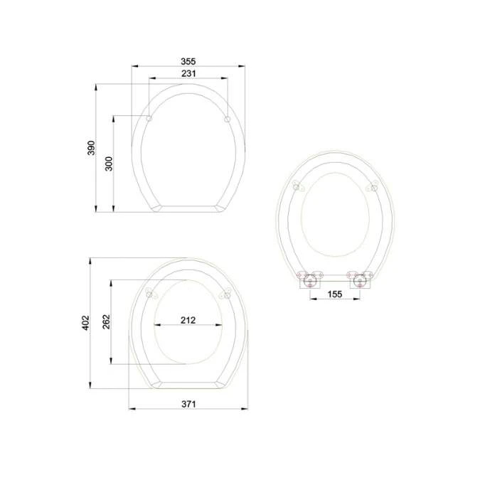 Burlington Golden Oak Real Wood Traditional Toilet Seat Soft Closing 4 Burlington Golden Oak Real Wood Traditional Toilet Seat Soft Closing - Image 2