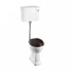 Burlington Low Level WC With White Ceramic Cistern, Push Button & Chrome Flush Pipe -Burlington Bath Shop C2 P2 T31 CHR CO