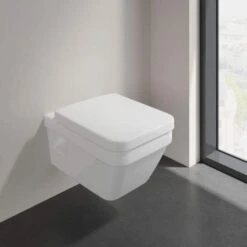 Villeroy & Boch Architectura Square Wall Mounted Toilet Bundle -Burlington Bath Shop CGM 5685R001 9M58S101 M1 2