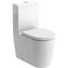 Campbell Rimless Close Coupled Fully Shrouded Comfort Height WC & Soft Close Seat -Burlington Bath Shop Campbell CCWC Rimless Closed Back CO